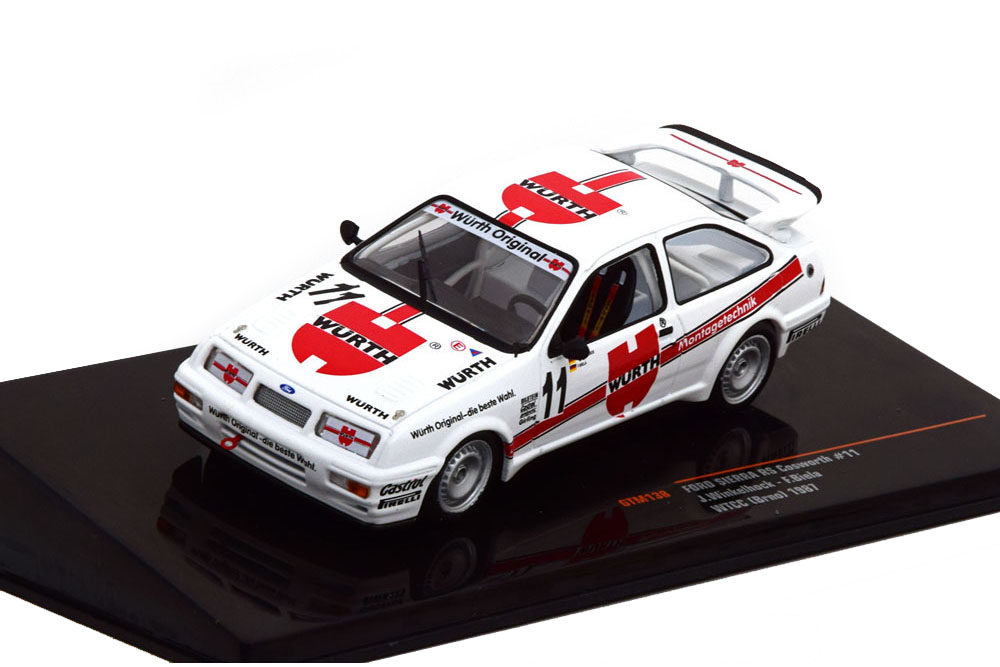 FORD SIERRA RS COSWORTH #11 J. WINKELHOCK - F. BIELA WTCC (BRNO) 1987 БЕЛЫЙ С КРАСНЫМ
