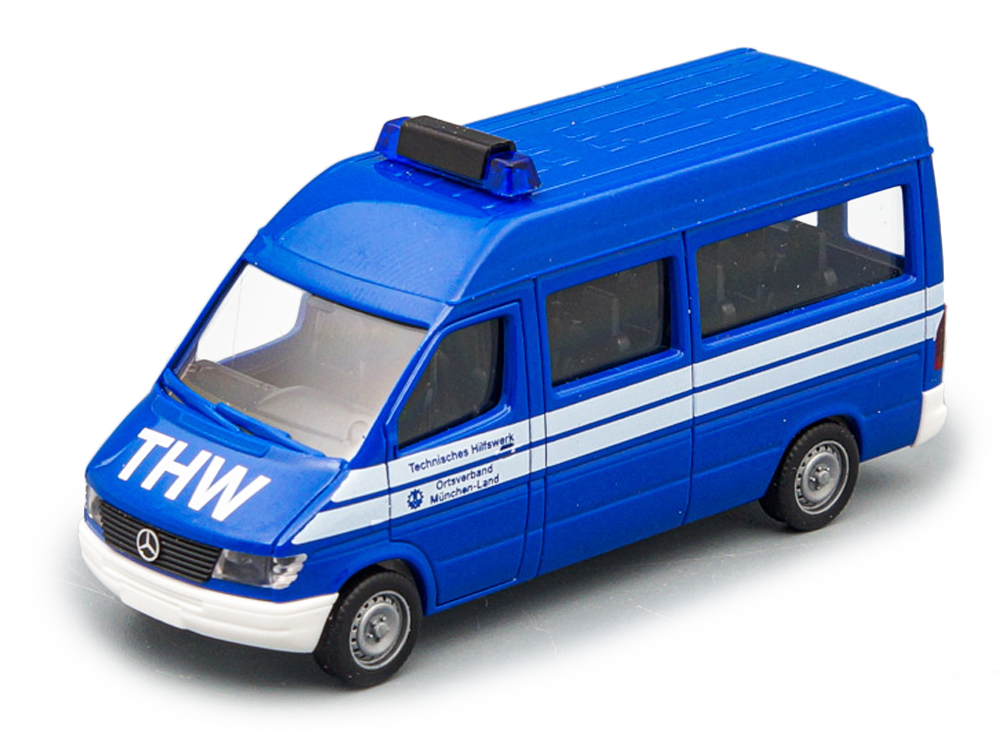 MERCEDES-BENZ THW, BLUE (ДЛИНА МОДЕЛИ 3-5 СМ)
