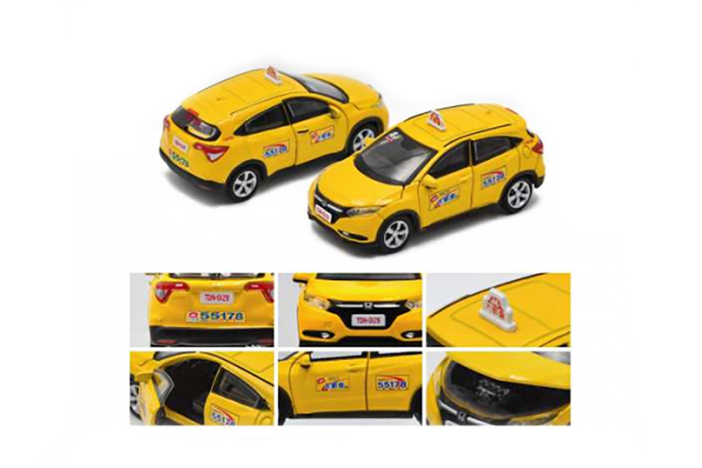 HONDA VEZEL *TAIWAN TAXI* (2013), YELLOW (ДЛИНА МОДЕЛИ 6-10 СМ)