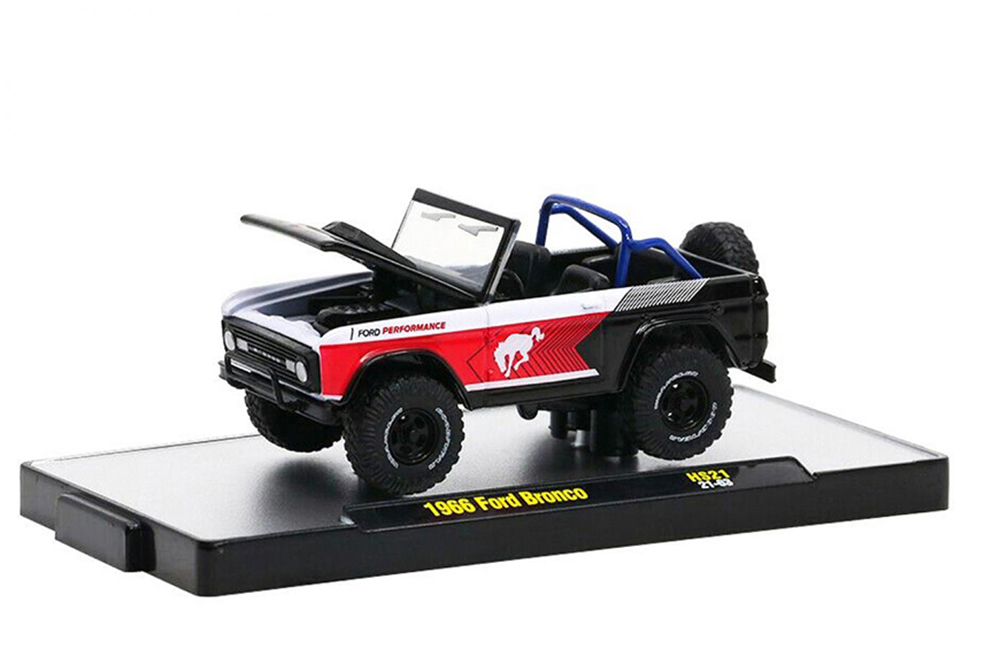 FORD BRONCO TRUCK 1966 BLACK/RED / ФОРД BRONCO ГРУЗОВИК 1966 ЧЕРНЫЙ/КРАСНЫЙ (ДЛИНА МОДЕЛИ 6-10 СМ)