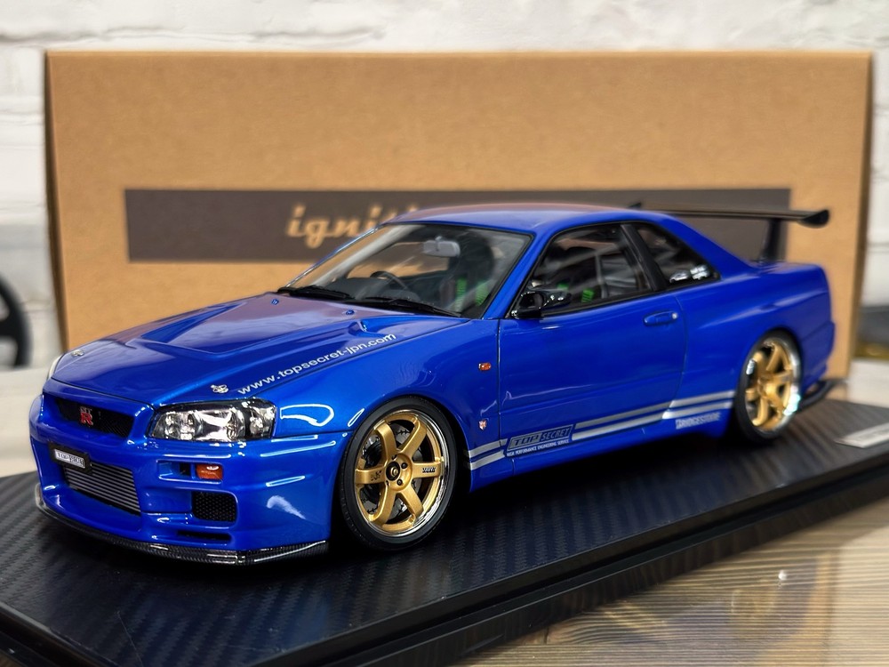 NISSAN SKYLINE 34GT-R (BNR34) BLUE METALLIC / НИССАН СКАЙЛАЙН 34GT R BNR34 СИНИЙ МЕТАЛЛИК