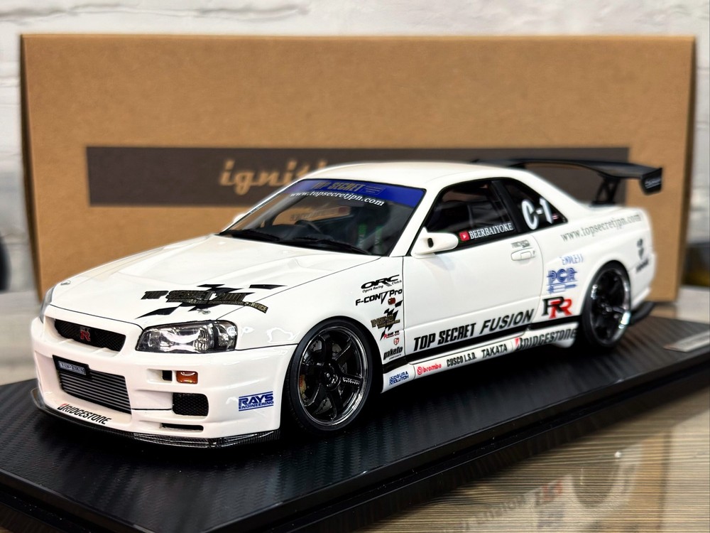 NISSAN SKYLINE 34GT-R (BNR34) WHITE / НИССАН СКАЙЛАЙН 34GT R BNR34 БЕЛЫЙ