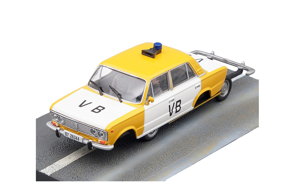 ВОЛЖСКИЙ АВТОМОБИЛЬ 2103 LADA 1500 VB POLICE ИЗ К/Ф THE LIVING DAYLIGHTS (ПОЛИЦИЯ ИЗ ДЖЕЙМСА БОНДА 007)(С ФИГУРКАМИ)