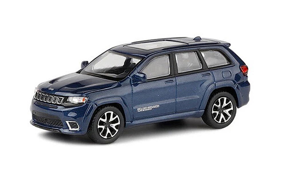 JEEP GRAND CHEROKEE TRACKHAWK 2019 BLUE / ДЖИП ГРАНД ЧЕРОКИ ТРЭКХОУК СИНИЙ (ДЛИНА 7-10 СМ)