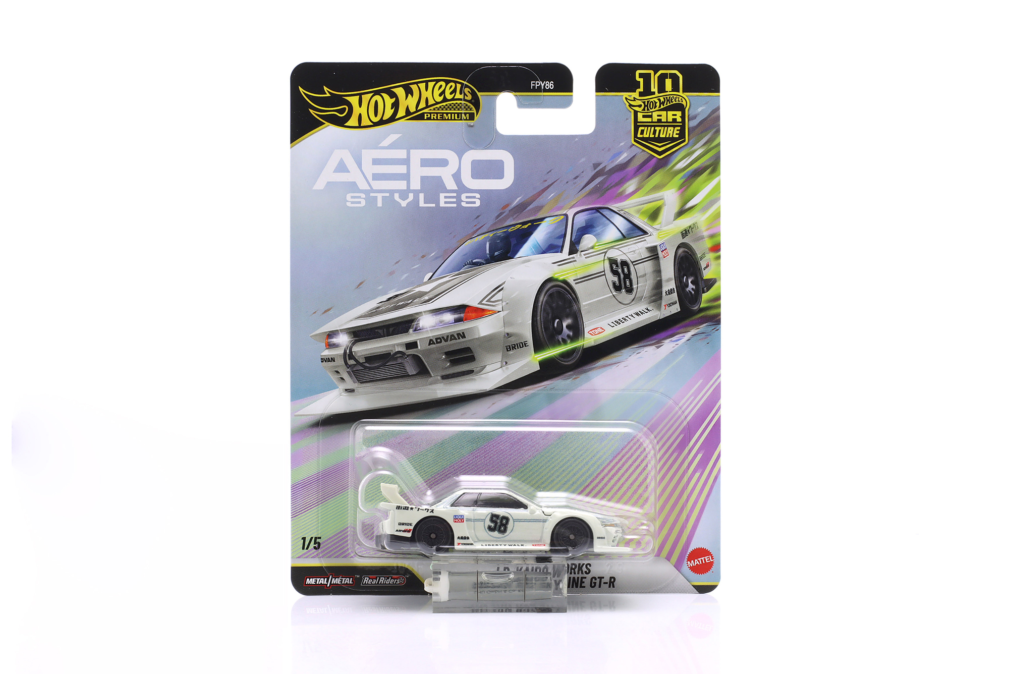 NISSAN SKYLINE GT-R R32 LB-KAIDO WORKS #58 WHITE / НИССАН СКАЙЛАЙН ГТ-Р R32 ЛБ-КАЙДО ВЕРКС БЕЛЫЙ