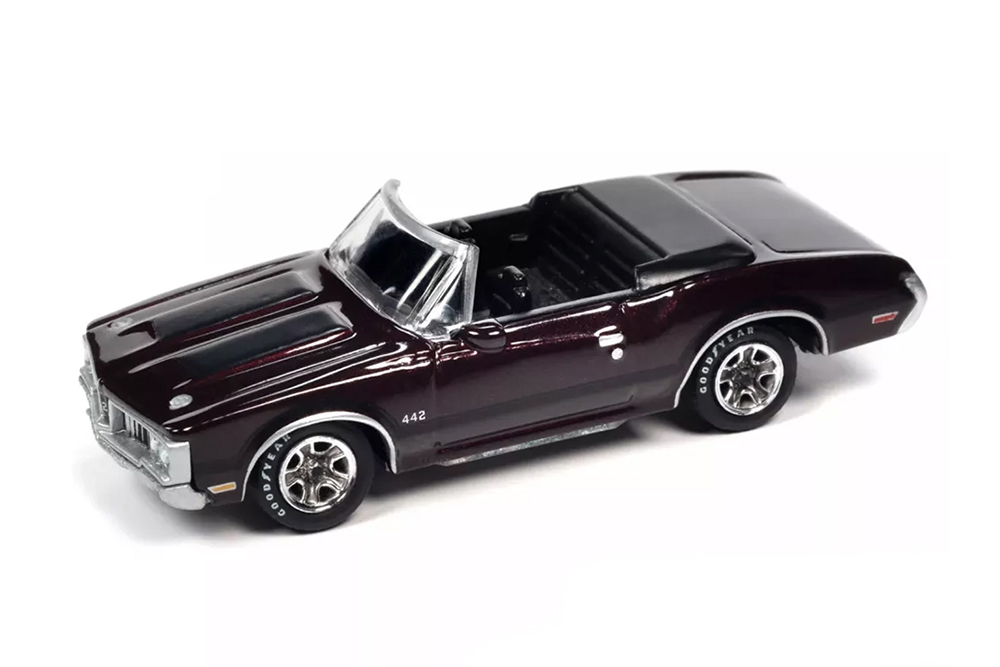 OLDSMOBILE 442 CONVERTIBLE (1970), BURGUNDY MIST (ДЛИНА МОДЕЛИ 6-10 СМ)