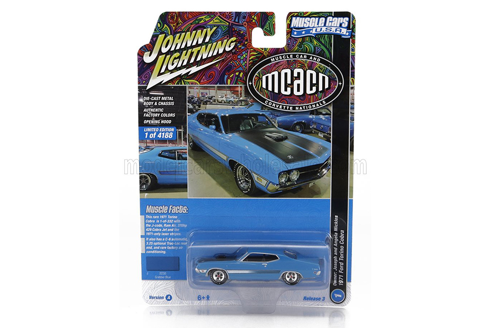FORD TORINO COBRA COUPE (1971), BLUE BLACK (ДЛИНА МОДЕЛИ 6-10 СМ)