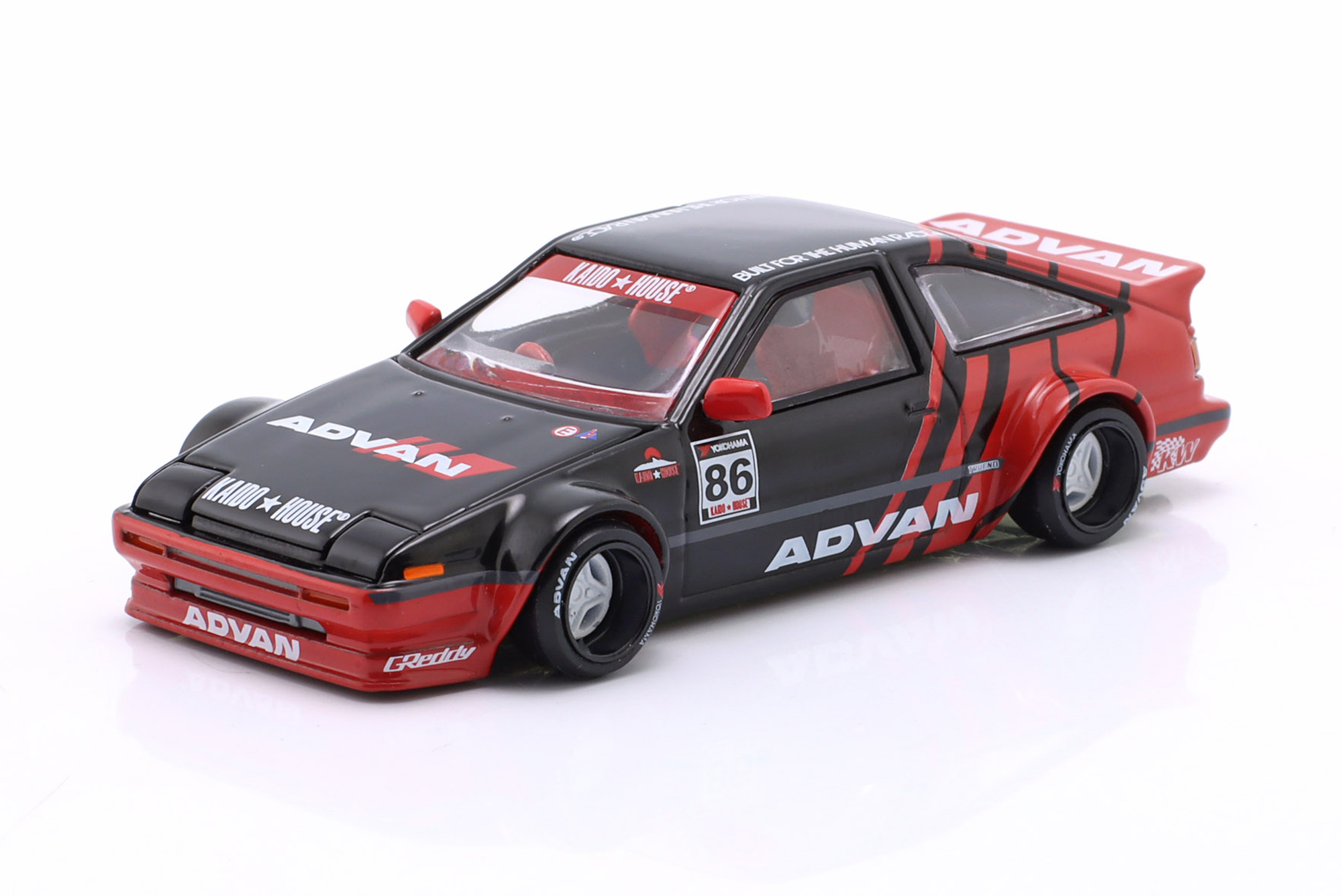 TOYOTA AE86 SPRINTER TRUENO KAIDO ADVAN #86 KAIDO HOUSE / ТОЙОТА AE86 СПРИНТЕР ТРУЕНО КАЙДО АДВАН ХУСЕ ЧЕРНЫЙ КРАСНЫЙ