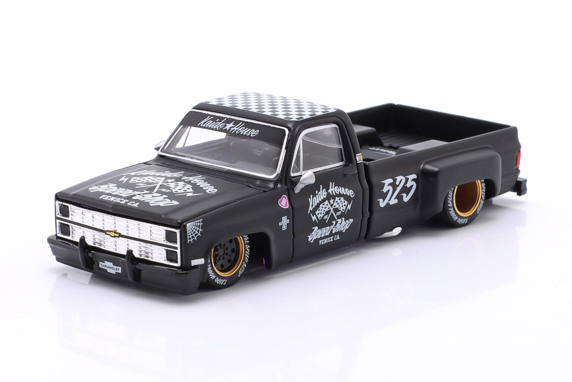 CHEVROLET SILVERADO DUALLY HOT ROD V1 BLACK KAIDO HOUSE / ШЕВРОЛЕ СИЛВЕРАДО ДУАЛЛЙ ХОТ РОД V1 ЧЕРНЫЙ КАЙДО ХУСЕ