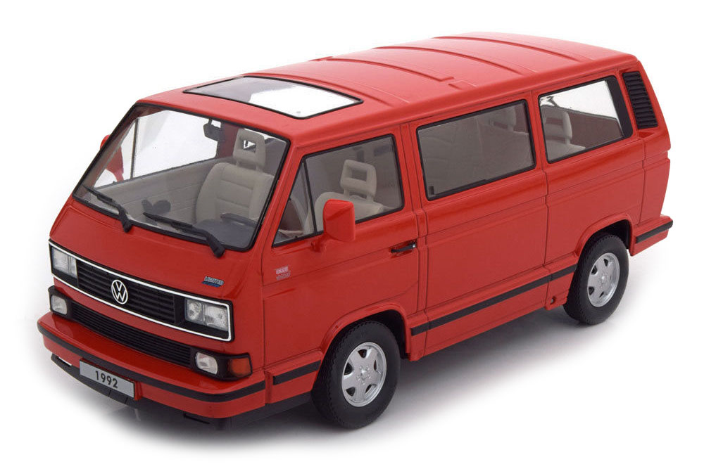 VW VOLKSWAGEN T3 MULTIVAN MINIBUS 1992 RED METALLIC LIMITED EDITION 1250 PCS