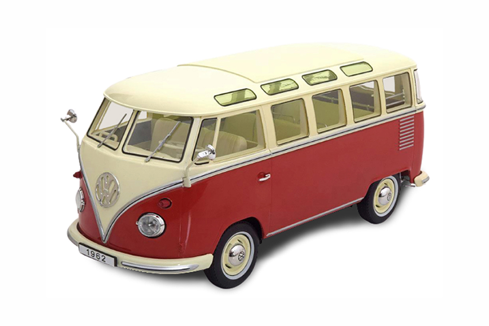 VW VOLKSWAGEN BULLI T1 SAMBA 1962 RED CREME LIMITED EDITION 750 PCS