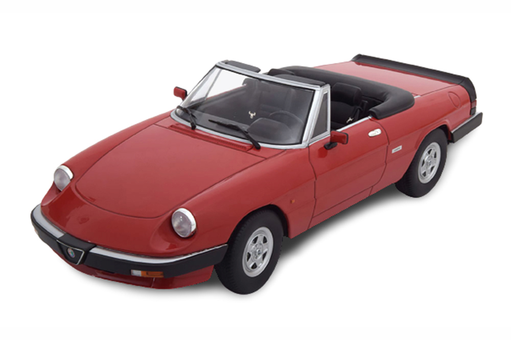 ALFA ROMEO SPIDER 3 SERIE 2 WITH REMOVABLE SOFTTOP 1986 RED LIMITED EDITION 1500 PCS
