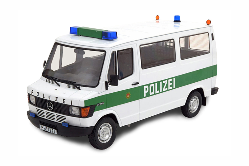 MERCEDES 208 D POLICE BUS 1988 WHITE GREEN LIMITED EDITION 500 PCS
