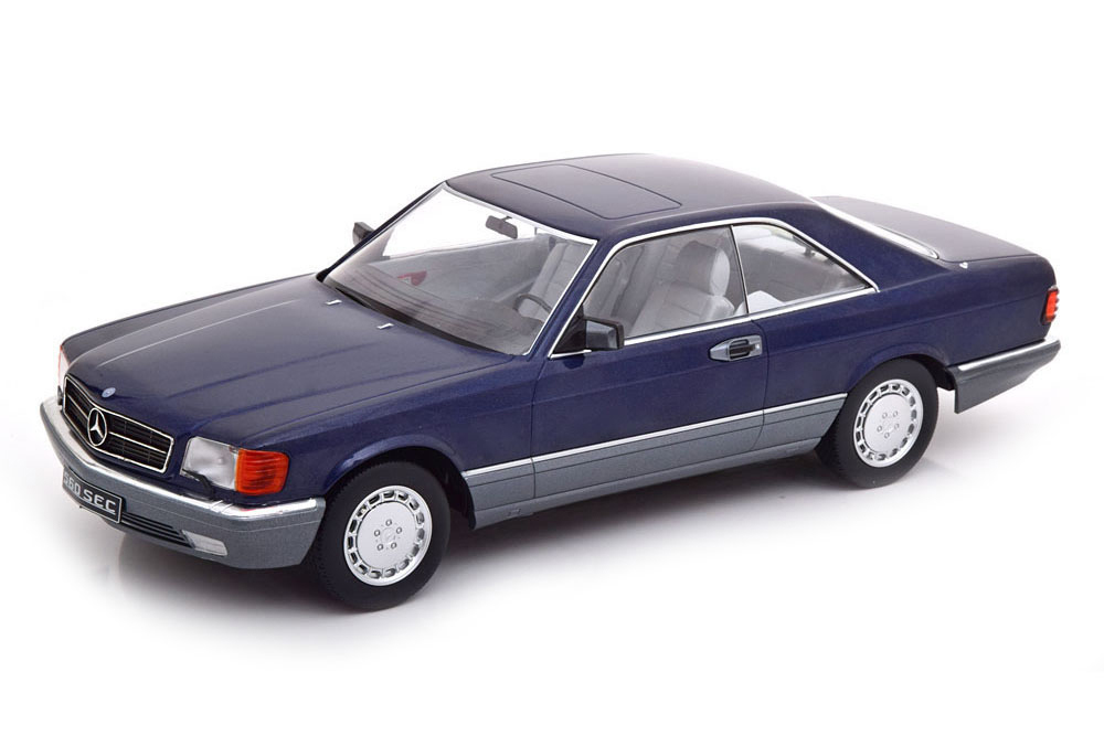 MERCEDES W126 560 SEC C126 1985 BLUE METALLIC LIMITED EDITION 1000 PCS.