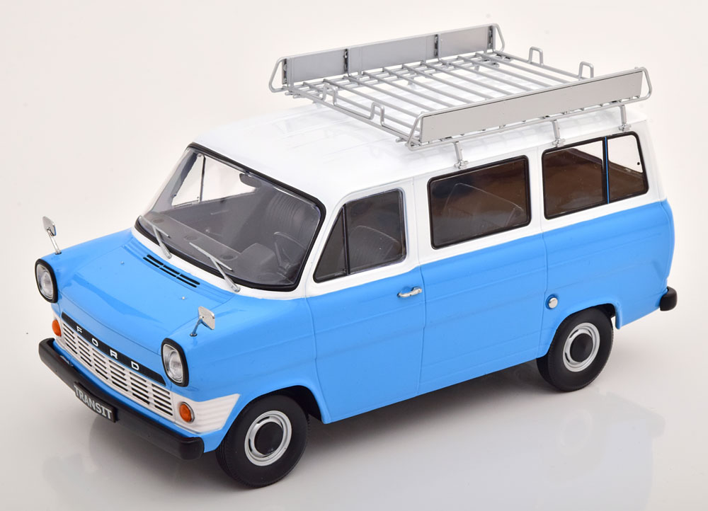 FORD TRANSIT MK1 BUS WITH ROOF RACK 1965 LIGHTBLUE WHITE