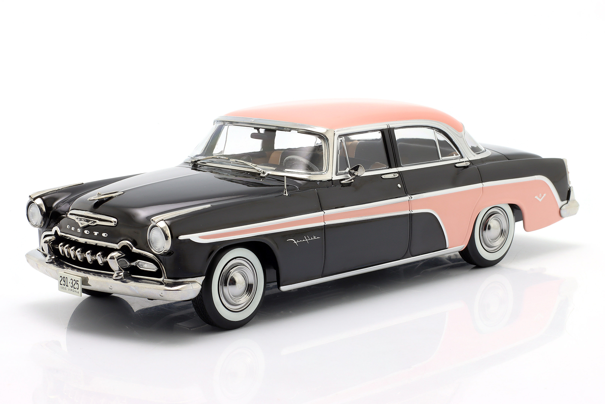 DESOTO FIREFLITE SEDAN YEAR OF CONSTRUCTION 1955 BLACK/PINK / ДЕСОТО ФИРЕФЛИТЕ СЕДАН БЛАК/ПИНК ЧЕРНЫЙ РОЗОВЫЙ