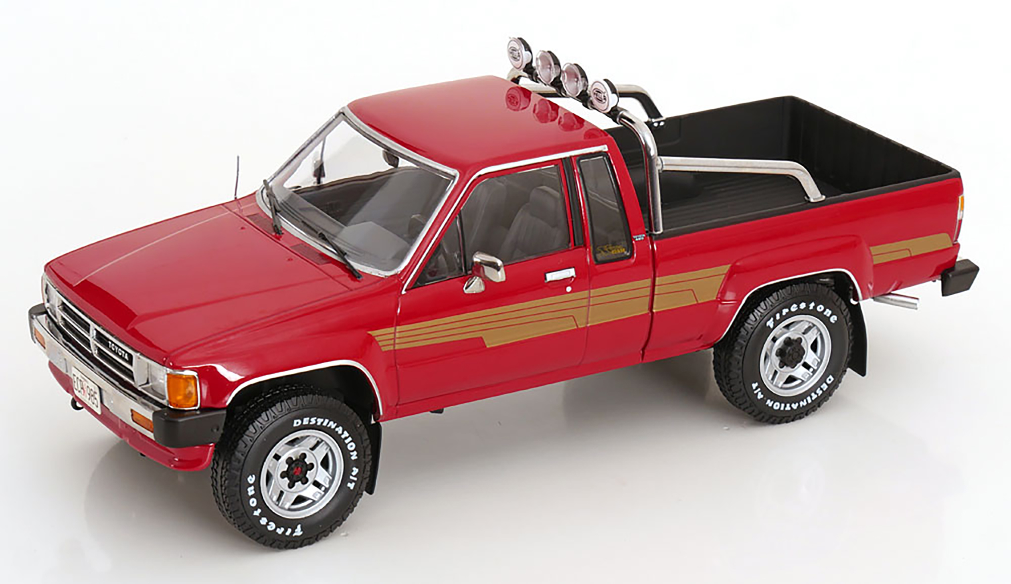 TOYOTA TRUCK XTRA CAB 4X4 (HILUX) 1985 RED / GOLD / ТОЙОТА ГРУЗОВИК КСТРА КАБ 4X4 ХИЛУКС КРАСНЫЙ ЗОЛОТОЙ