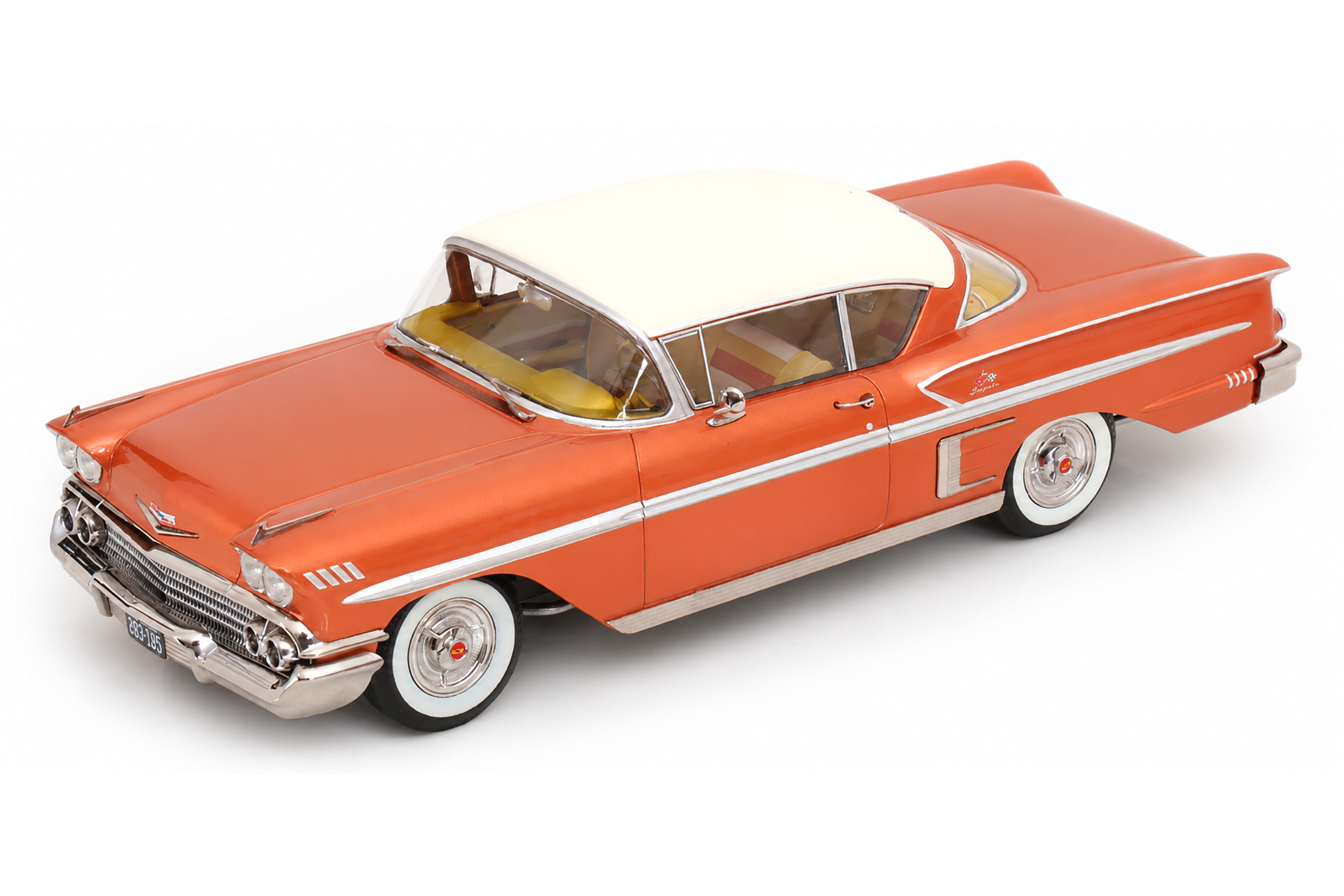 CHEVROLET BEL AIR IMPALA COUPE 1958 COPPER-METALLIC CREME / ШЕВРОЛЕ БЕЛ ЭЙР ИМПАЛА КУПЕ 1958 МЕДНЫЙ МЕТАЛЛИК С КРЕМОВЫМ
