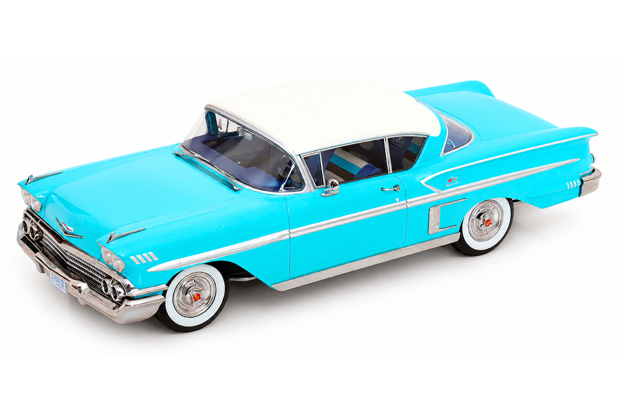 CHEVROLET BEL AIR IMPALA COUPE 1958 TURQUOISE CREME / ШЕВРОЛЕ БЕЛ ЭЙР ИМПАЛА КУПЕ 1958 БИРЮЗОВЫЙ С КРЕМОВЫМ