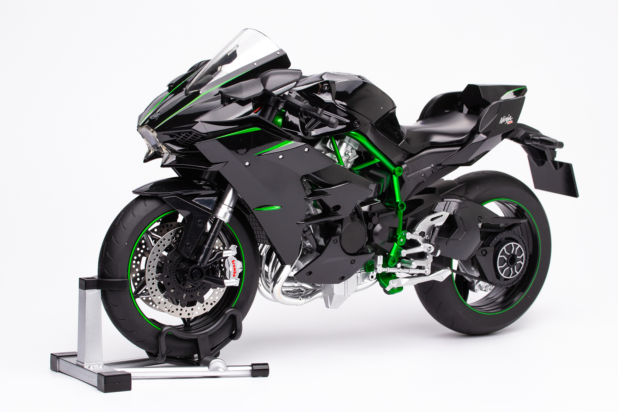 KAWASAKI NINJA H2 2022 GLOSS BLACK / КАВАСАКИ НИНДЗЯ ГЛЯНЦЕВЫЙ ЧЕРНЫЙ (ДЛИНА 32 СМ)
