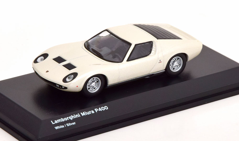LAMBORGHINI MIURA P400 1966-1969 WHITEMETALLIC (ДЛИНА МОДЕЛИ 6-10 СМ)