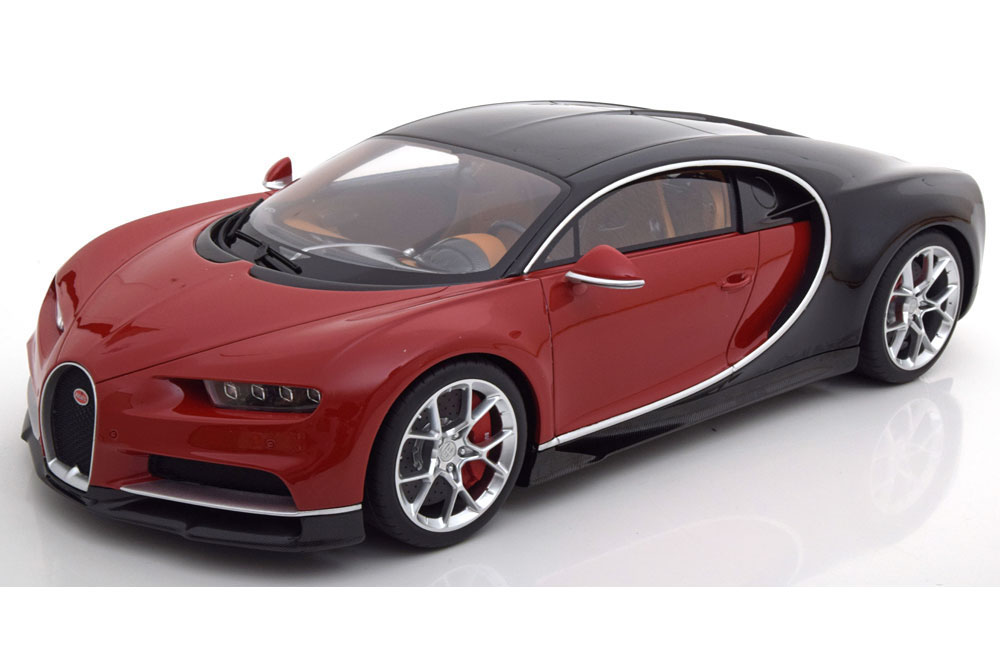BUGATTI CHIRON 2018 RED/BLACK LIMITED EDITION 350 PCS.