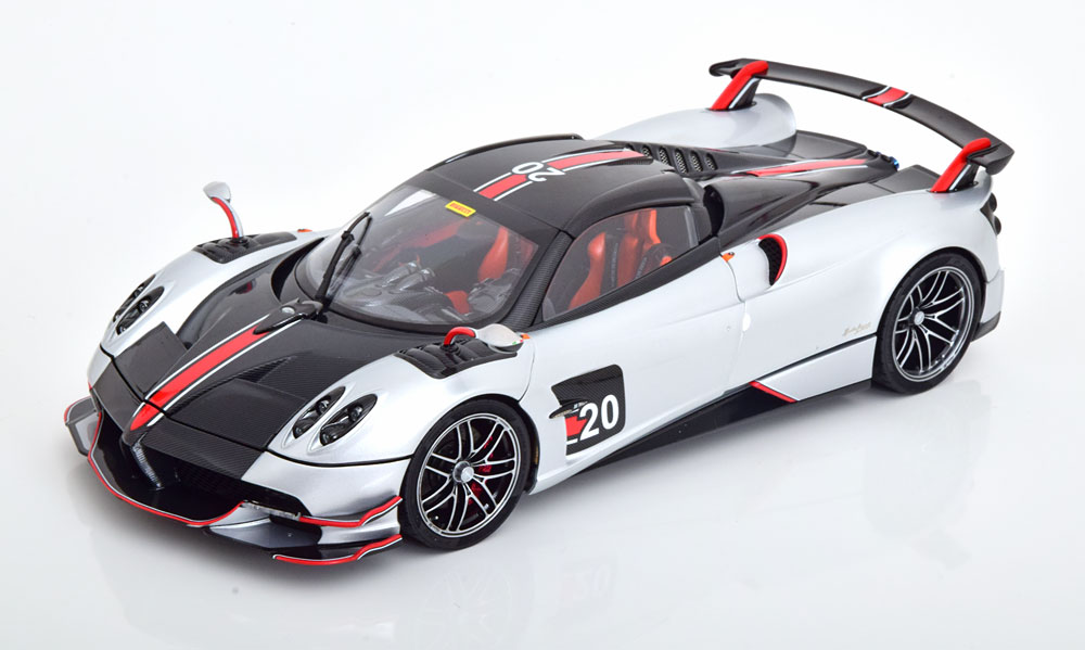 PAGANI HUAYRA BC ROADSTER 2016 SILVER BLACK