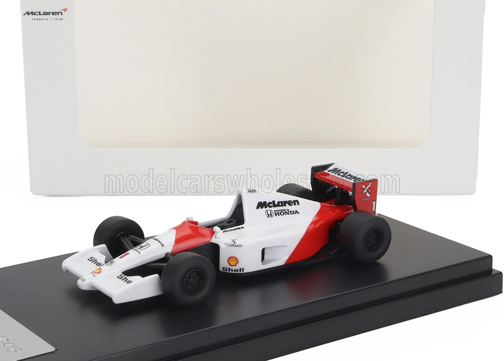 MCLAREN F1 MP4/6 HONDA №1 WORLD CHAMPION SEASON 1991 AYRTON SENNA, RED WHITE (ДЛИНА МОДЕЛИ 6-10 СМ)