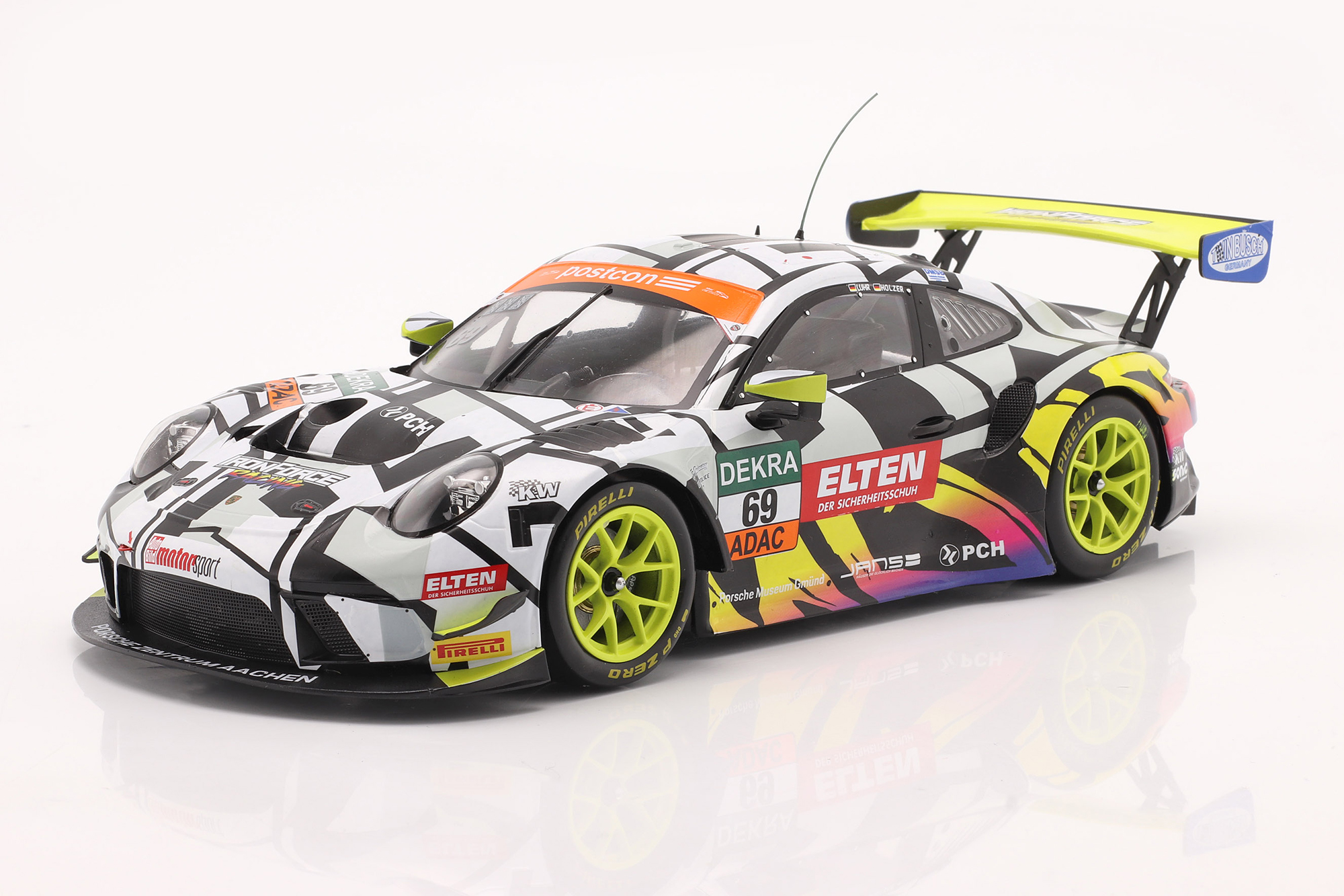 PORSCHE 911 GT3 R NO 69 ADAC GT MASTERS NUERBURGRING 2019 IRON FORCE