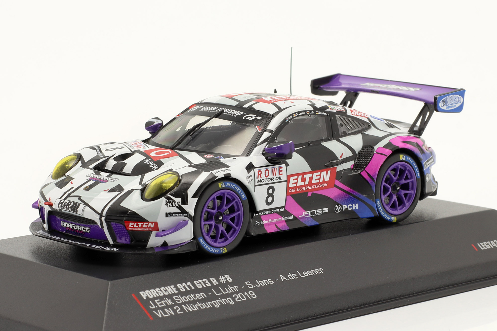 PORSCHE 911 GT3 R #8 VLN2 NÜRBURGRING 2019 IRON FORCE / ПОРШЕ 911 ГТ3 VLN2 НЮРБУРГРИНГ IRON FORCE