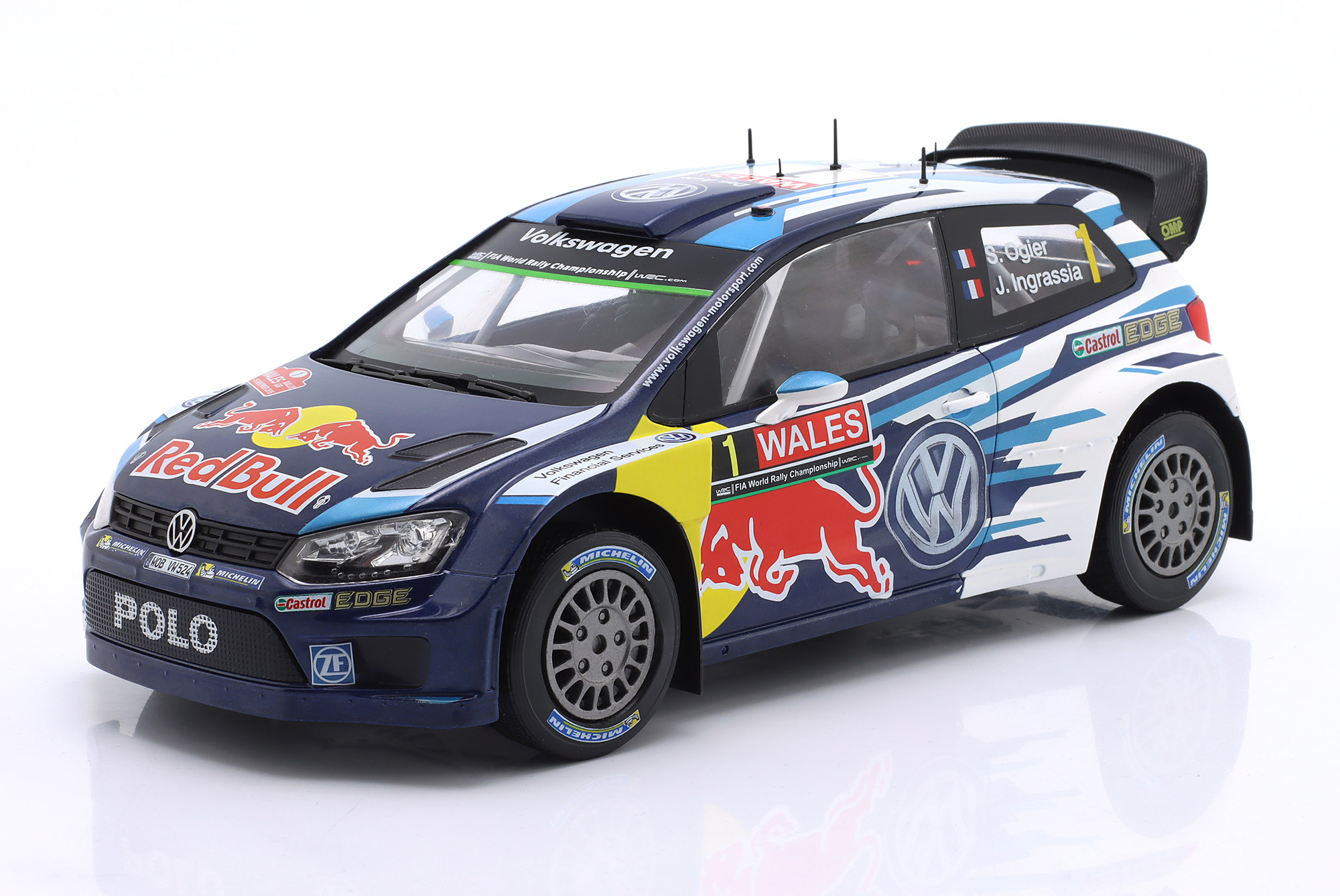VOLKSWAGEN VW POLO R WRC #1 WINNER RALLYE WALES 2015 OGIER, INGRASSIA / ФОЛЬКСВАГЕН ПОЛО ЧЕМПИОНАТ МИРА ПО РАЛЛИ ПОБЕДИТЕЛЬ УЭЛЬС ОЖЬЕ ИНГРАССИА
