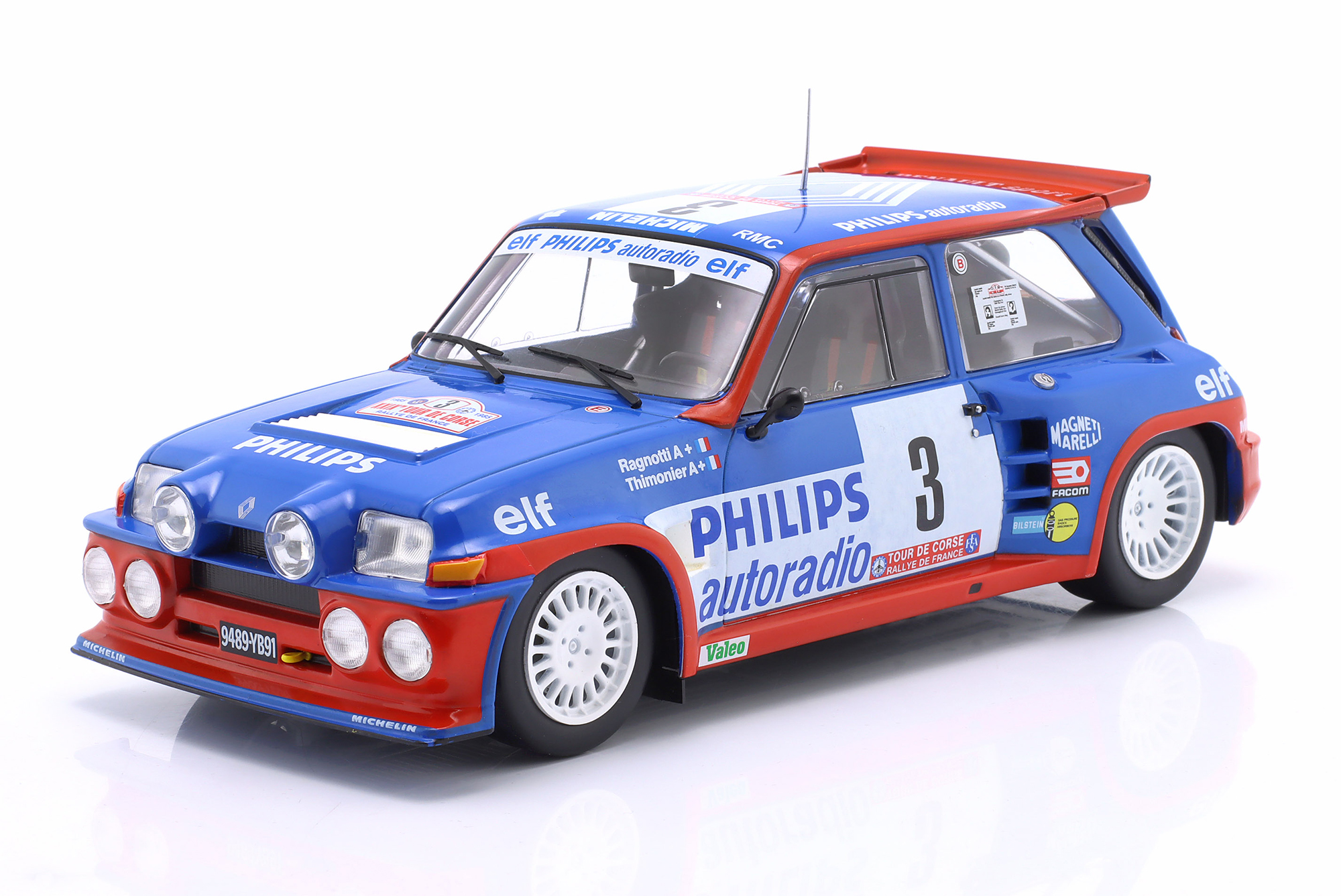 RENAULT 5 MAXI TURBO #3 WINNER RALLYE TOUR DE CORSE 1985 RAGNOTTI, THIMONIER / РЕНО 5 МАКСИ ТУРБО ПОБЕДИТЕЛЬ РАЛЛИ ТУР ДЕ КОРСИКА РАГНОТТИ ТИМОНИЕР