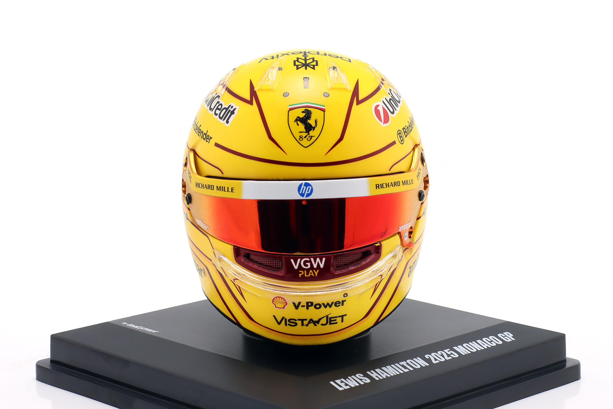 ШЛЕМ LEWIS HAMILTON SCUDERIA FERRARI #44 5TH MONACO GP FORMULA 1 2025 / ЛЬЮИС ХЭМИЛТОН СКУДЕРИЯ ФЕРРАРИ 5 МЕСТО ГРАН-ПРИ МОНАКО ФОРМУЛА-1