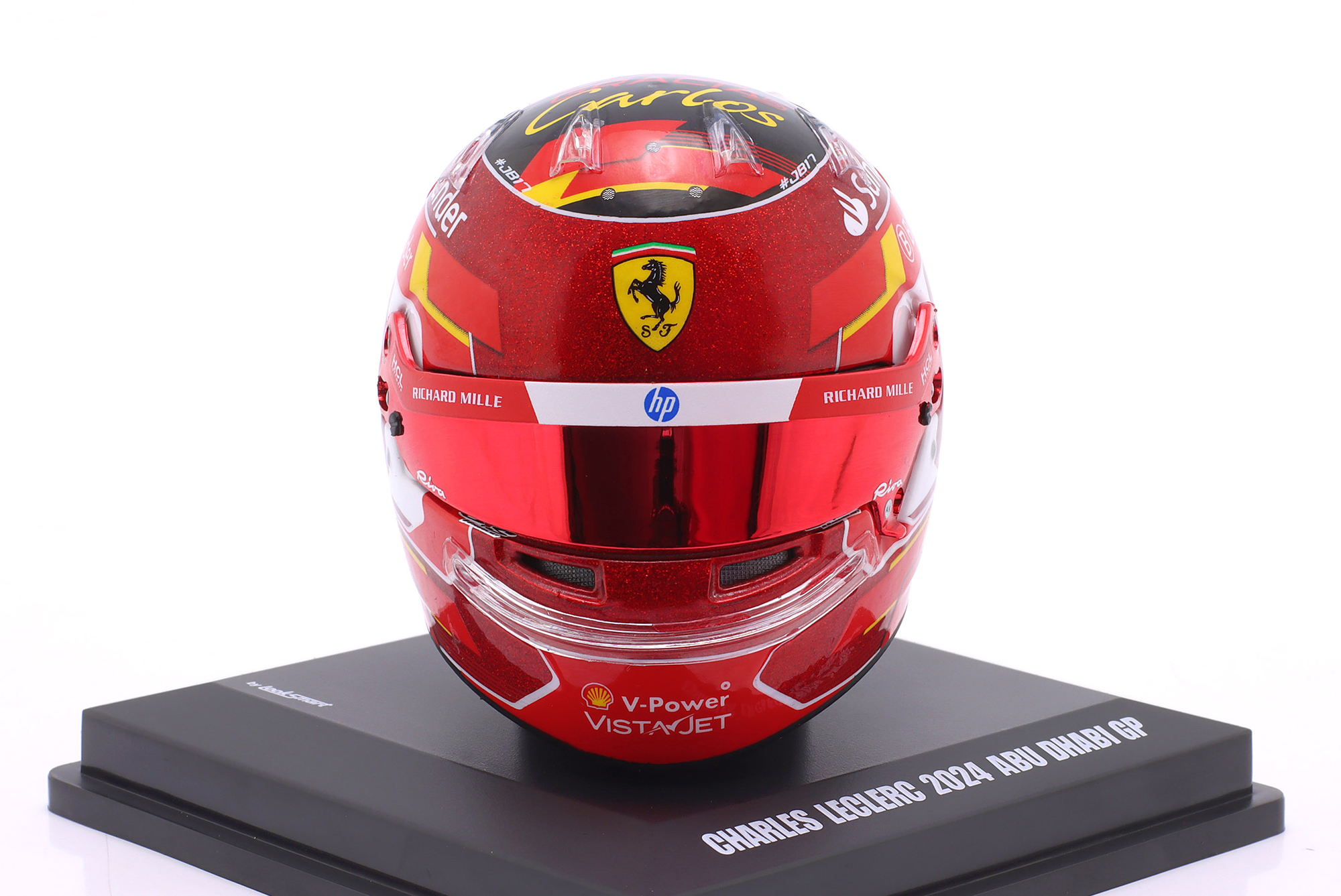ШЛЕМ CHARLES LECLERC SCUDERIA FERRARI #16 3RD ABU DHABI GP FORMULA 1 2024 / ШАРЛЬ ЛЕКЛЕР СКУДЕРИЯ ФЕРРАРИ 3 МЕСТО АБУ-ДАБИ ГРАН-ПРИ ФОРМУЛА-1