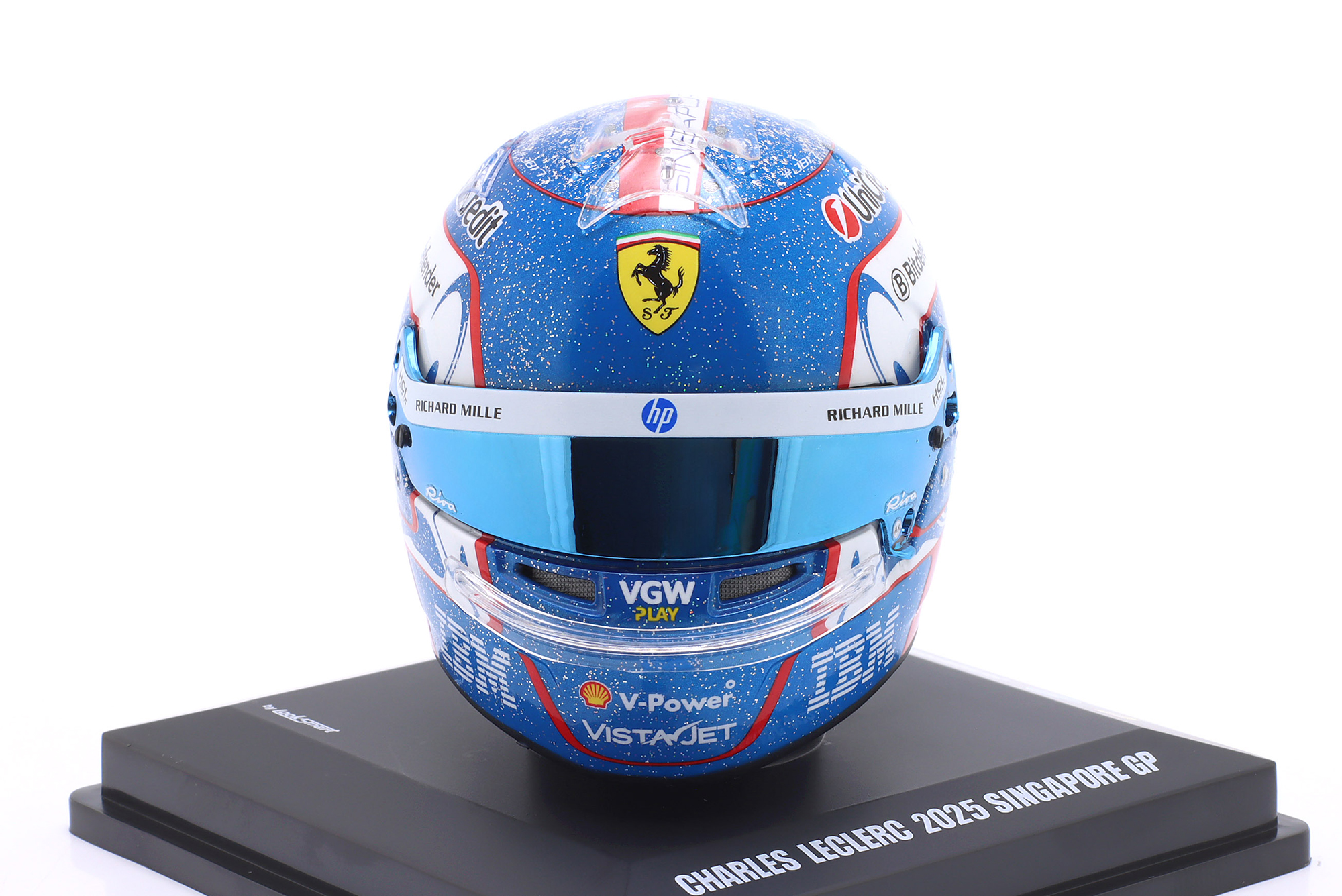 ШЛЕМ CHARLES LECLERC SCUDERIA FERRARI #16 SINGAPORE GP FORMULA 1 2025 / ШАРЛЬ ЛЕКЛЕР СКУДЕРИЯ ФЕРРАРИ ГРАН-ПРИ СИНГАПУРА ФОРМУЛА-1
