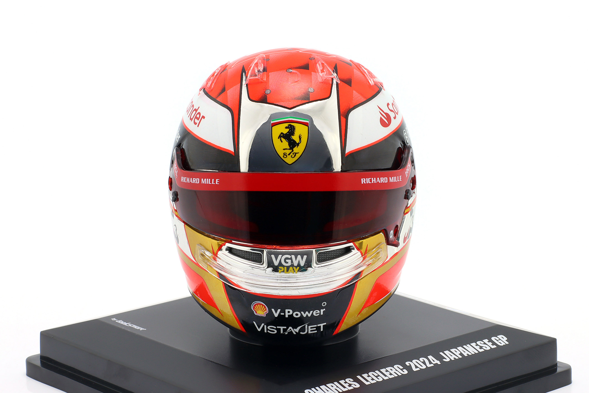ШЛЕМ CHARLES LECLERC SCUDERIA FERRARI #16 4TH JAPAN GP FORMULA 1 2024 / ШАРЛЬ ЛЕКЛЕР СКУДЕРИЯ ФЕРРАРИ 4 МЕСТО ГРАН-ПРИ ЯПОНИИ ФОРМУЛА-1