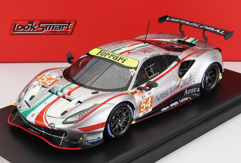 FERRARI 488 GTE EVO 3.9L TURBO V8 TEAM AF CORSE N 54 24H LE MANS 2022 T.FLOHR - F.CASTELLACCI - N.CASSIDY, SILVER