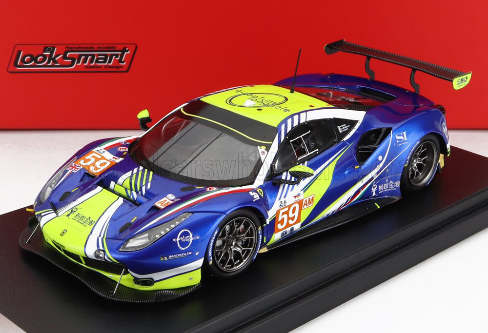 FERRARI 488 GTE EVO 3.9L TURBO V8 TEAM INCEPTION RACING N 59 24H LE MANS 2022 A.WEST - C.LEDOGAR - M.KLEIN, BLUE YELLOW