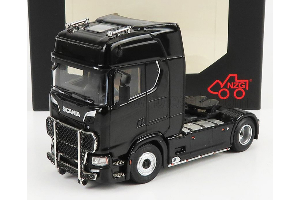 SCANIA S730 V8 TRACTOR TRUCK 2-ASSI (2017), BLACK (ДЛИНА МОДЕЛИ 6-10 СМ)