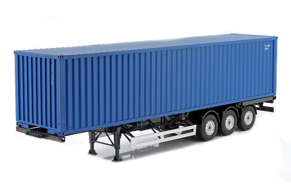TRAILER SET SEMI-TRAILER EUROPE WITH 40 FT CONTAINER BLUE | ТРЕЕЙЛЕР С ЕВРОПЕЙСКИМ 40-ФУТОВЫМ КОНТЕЙНЕРОМ СИНИЙ
