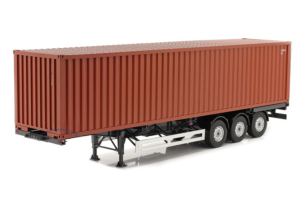 TRAILER SET SEMI-TRAILER EUROPE WITH 40 FT CONTAINER RUST BROWN| ТРЕЕЙЛЕР С ЕВРОПЕЙСКИМ 40-ФУТОВЫМ КОНТЕЙНЕРОМ КОРИЧНЕВЫЙ