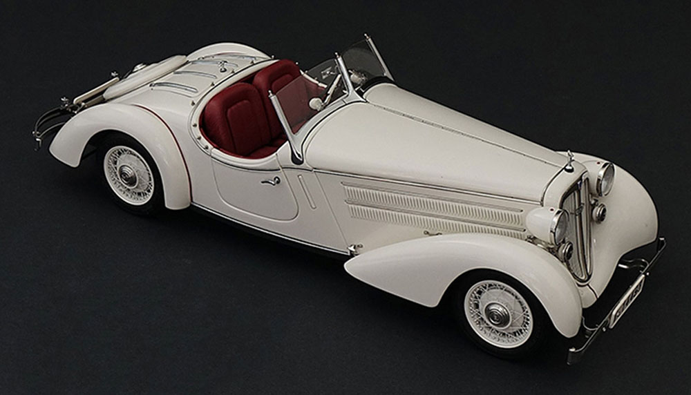 AUDI FRONT 225 ROADSTER 1935 WHITE RED LEATHER ANNIVERSARY MODEL-100 YEARS OF AUDI- SPECIAL EDITION 50 PIECES