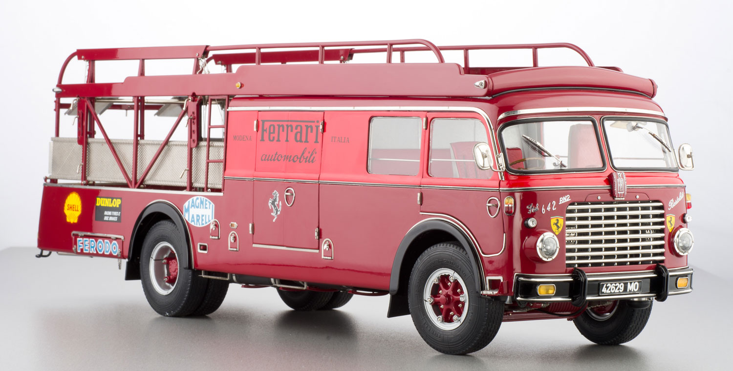 FIAT 642 RN2 BARTOLETTI FERRARI RACE CAR TRANSPORTER 1957 RED / ФИАТ БАРТОЛЕТТИ КРАСНЫЙ
