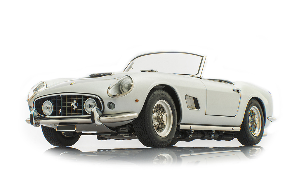 FERRARI 250 GT SWB CALIFORNIA SPYDER 1961 SILVER LIMITED EDITION 2500 PCS. (HARD TOP INCLUDED)