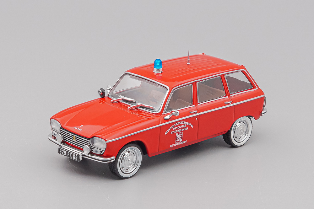 PEUGEOT 204 VL - VEHICULE DE LIAISON HAUT-RHIN, VEHICULES LEGERS SAPEURS-POMPIERS 72