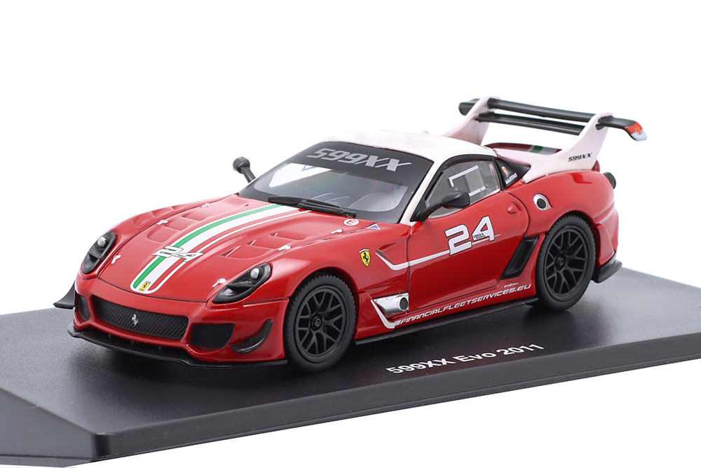 FERRARI 599XX EVO #24 YEAR 2011 RED / WHITE / ФЕРРАРИ 599XX ЭВО КРАСНЫЙ БЕЛЫЙ