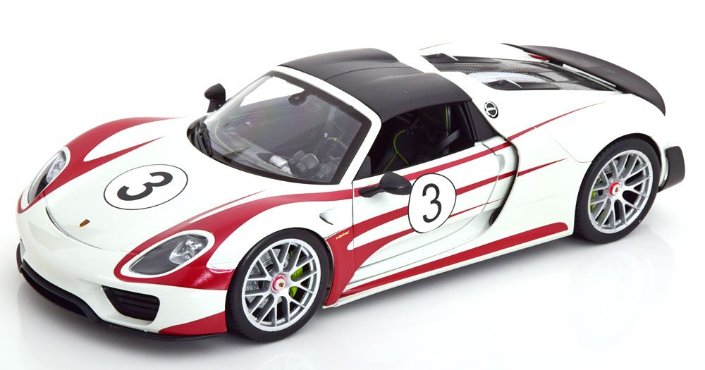 PORSCHE 918 SPYDER SALZBURG 2013 WHITE RED