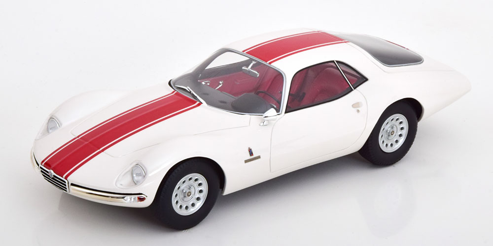 ALFA ROMEO GIULIA TZ2 COUPE PININFARINA 1965 WHITE RED