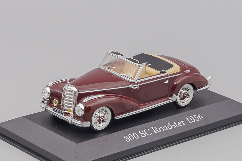 MERCEDES-BENZ 300 S ROADSTER 1952, MERCEDES-BENZ OFFIZIELLE MODELL-SAMMLUNG 9, DARK RED
