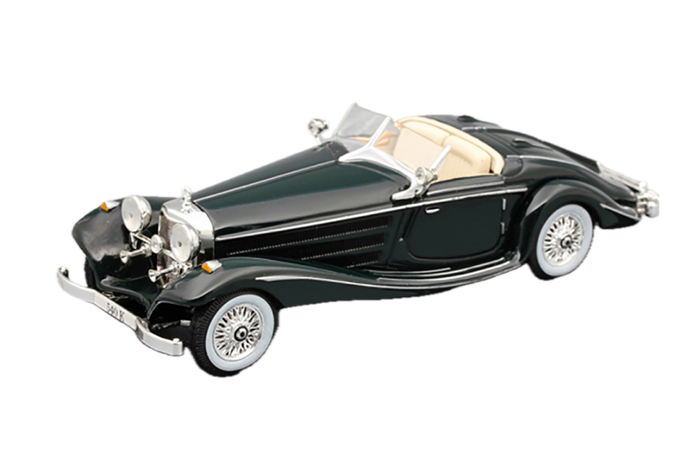 MERCEDES-BENZ 540 K SPECIAL ROADSTER (1936), MERCEDES-BENZ OFFIZIELLE MODELL-SAMMLUNG 20, ТЕМНО-ЗЕЛЕНЫЙ